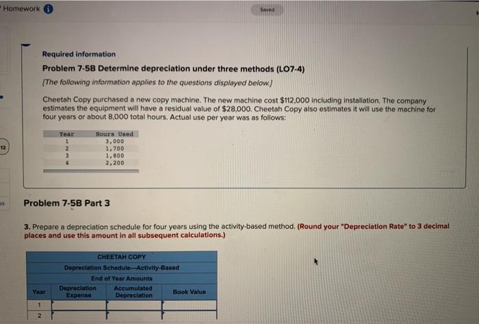 new copy machine. The new machine cost $112,000 including installation. The company