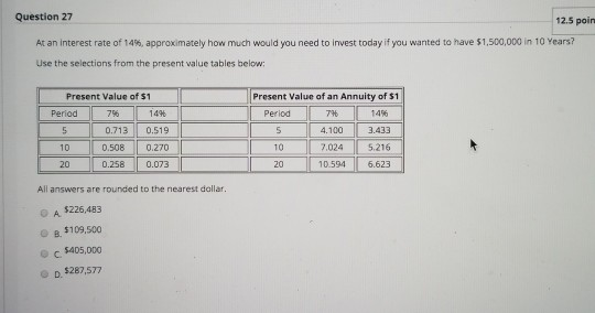 to invest today in the bank at an interest rate of 8%