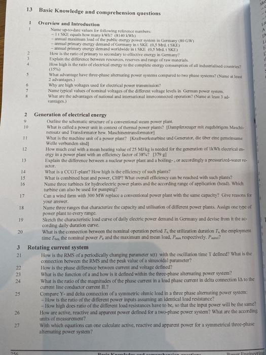  13 Basic knowledge and comprehension questions 1 1 1 1 3