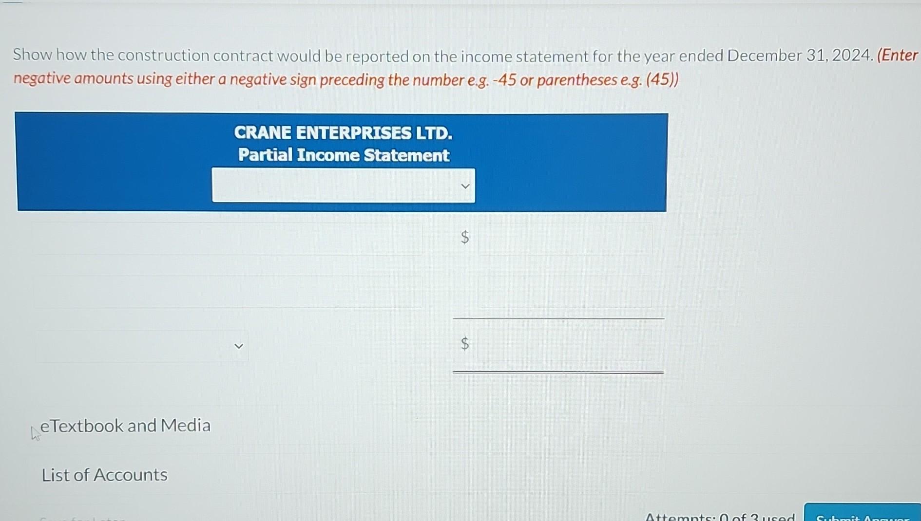 Materials, Cash, Payables for costs incurred to date.) (Credit account titles are