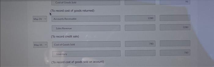 before credit entries. Prepate an incomestatement through gross profit for the month