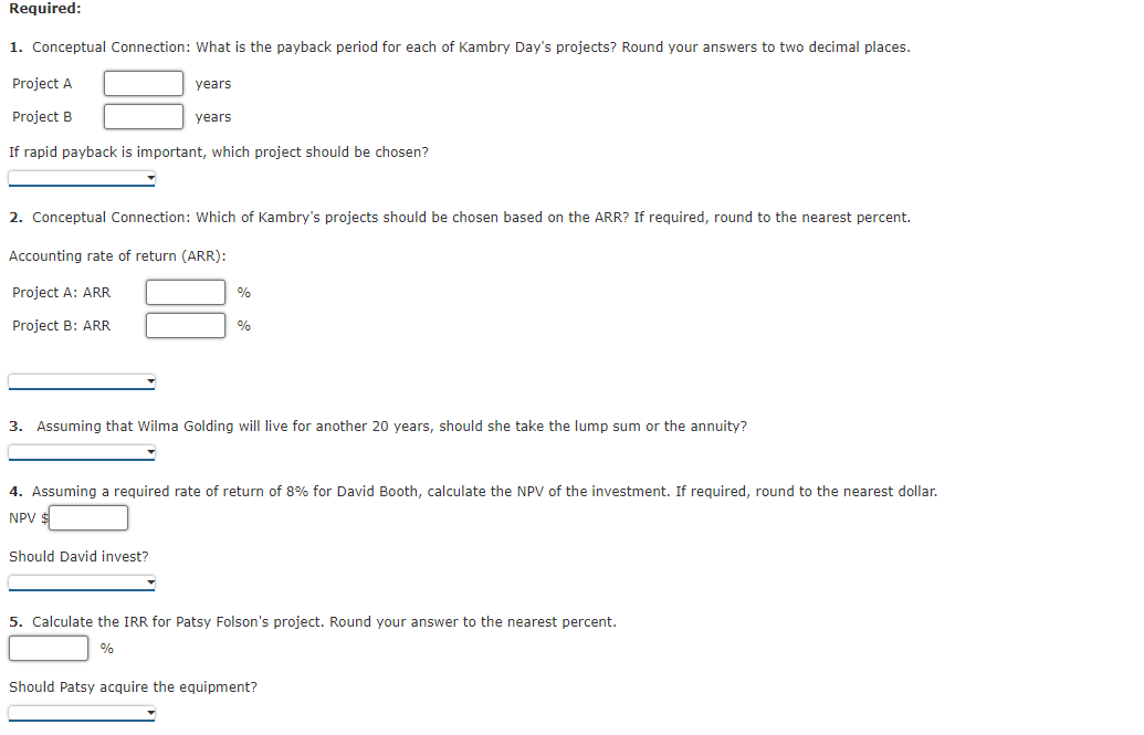Rate of Return For discount factors use Exhibit 12B.1 and Exhibit 12B.2.
