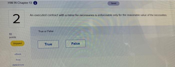 contract with a minor for necessaries is enforceable only for the reasonable