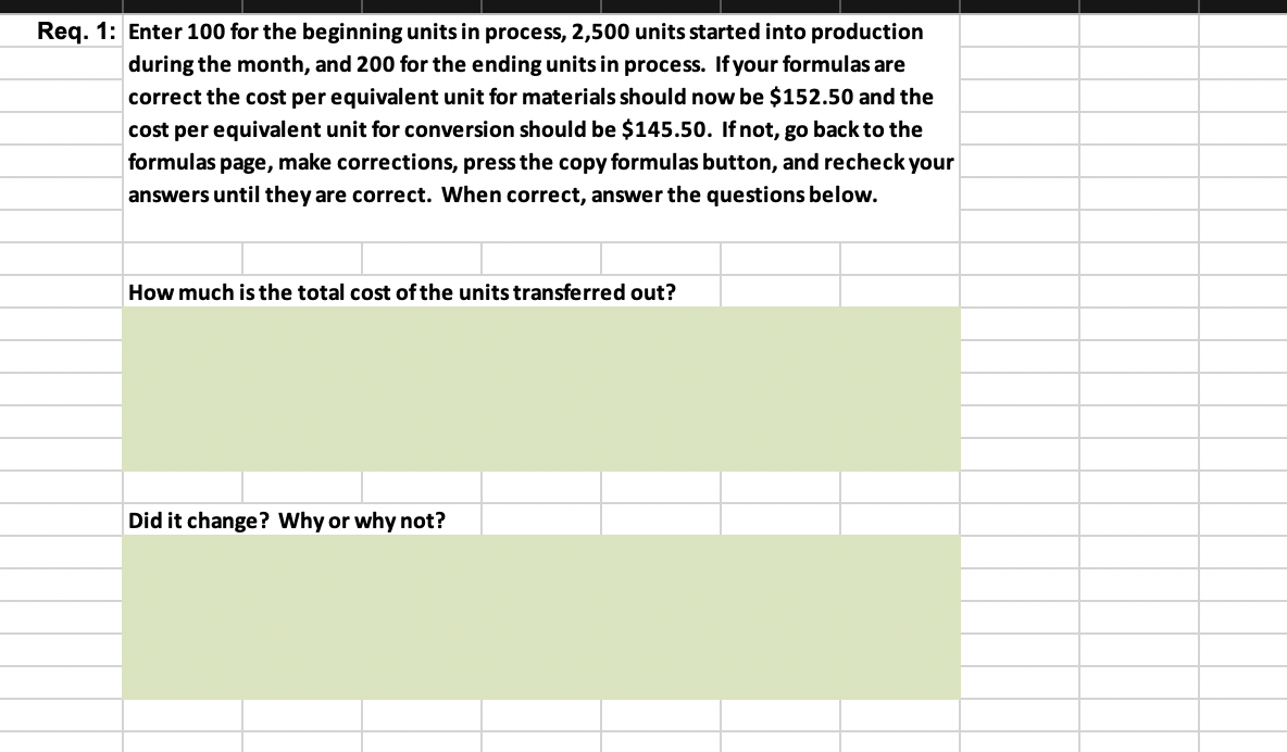 in process inventory: 5 Units in process 200 6 Completion with respect
