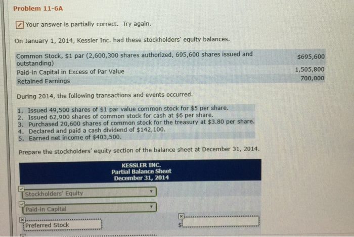  How do I solve this Problem 11-6A Your answer is partially