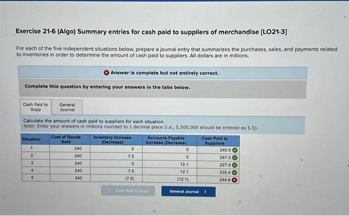I need help with situation 5 it is marked in red with