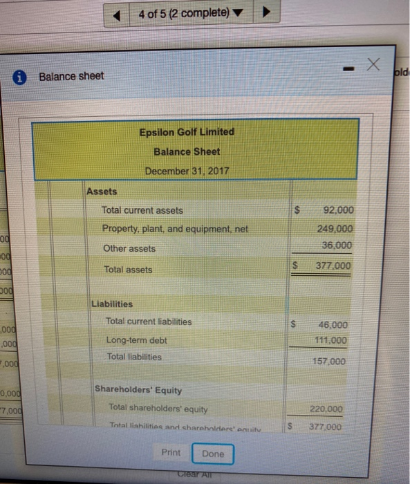 answer it completely. Epsilon Golf Limited has requested that you perform a