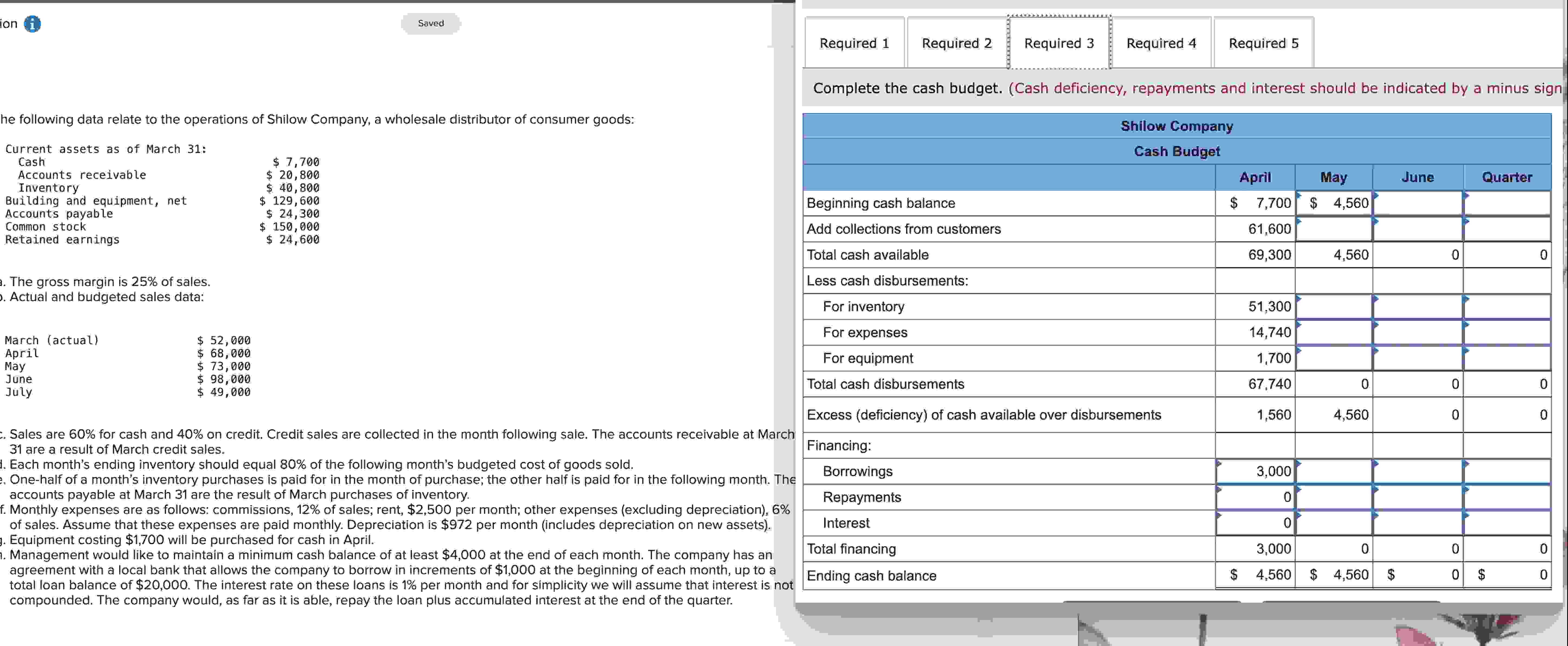  PLEASE HELP WITH EXCEL FORMULAS AND ALL WORK: The following data