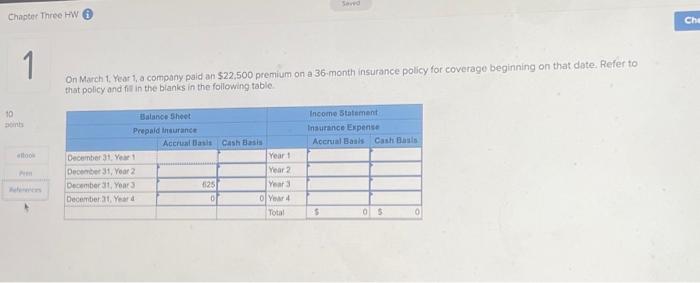  Chapter Three HWi 1 On March 1, Year 1, a company