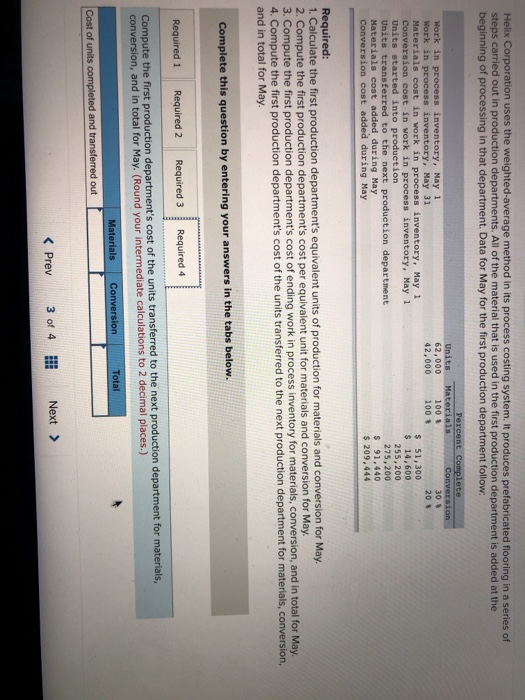 in the first production department is added at the beginning of processing