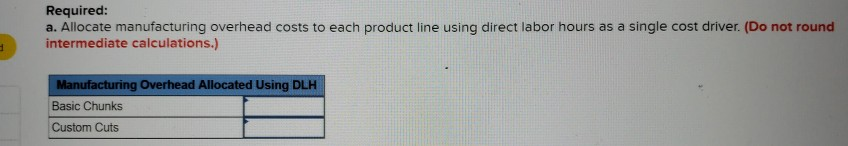 (1) Basic Chunks and (2) Custom Cuts. The Basic Chunks line is