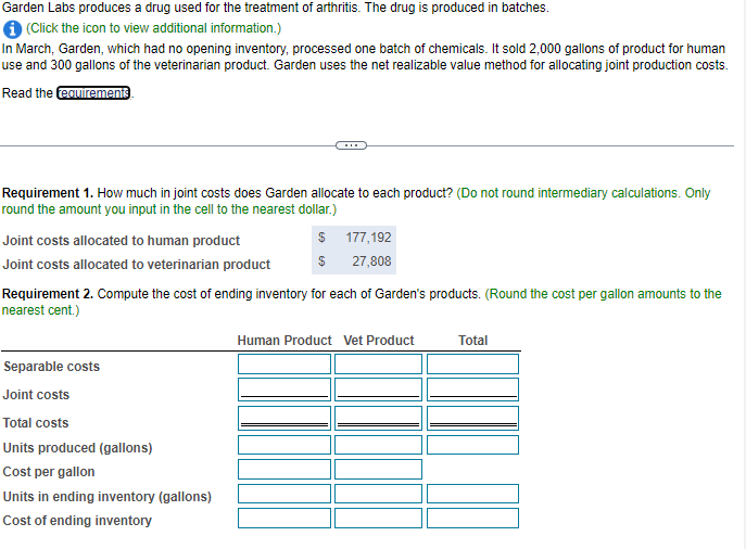  Start at requirement 2 through 5 please. PLEASE ROUND COST TO
