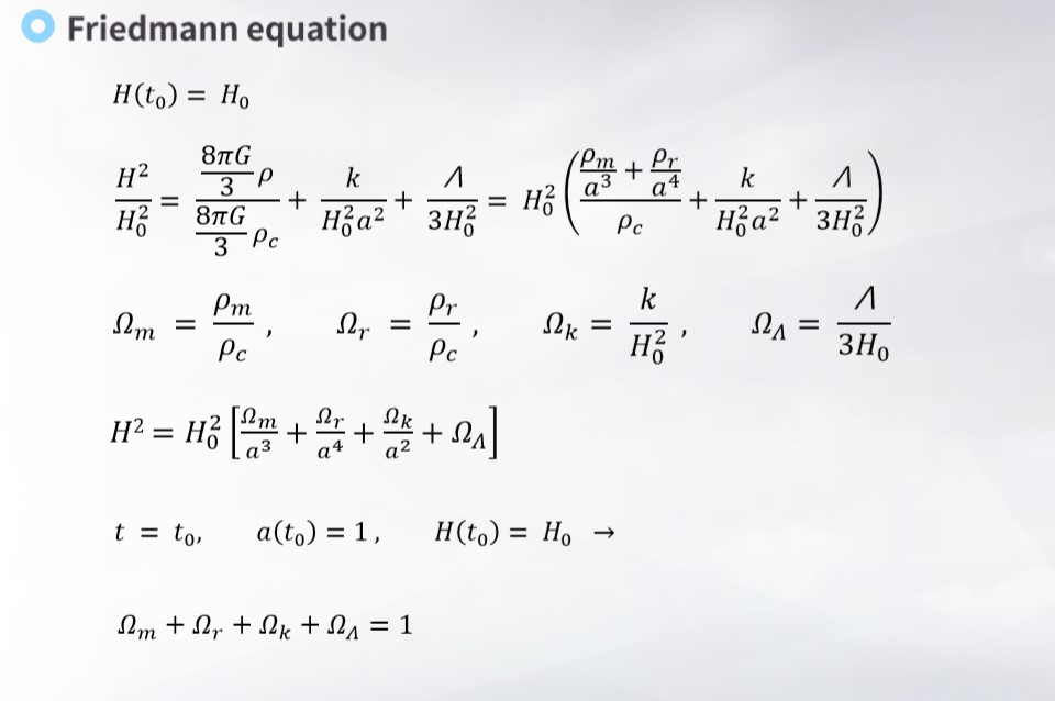 1. Matter dominated universe Pm Pr, A = 0 (p = Pm