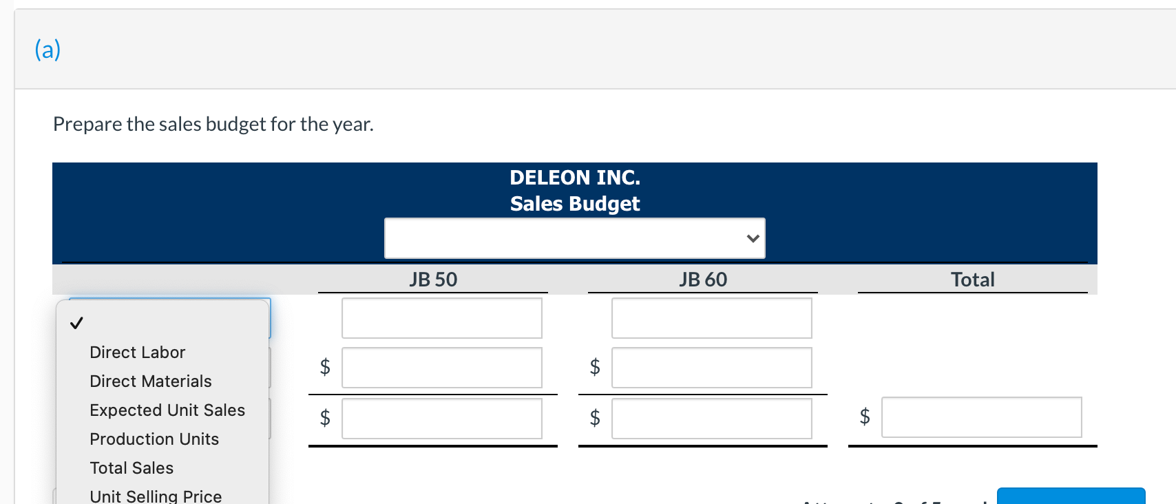 December 31, 2020. Accounting assistants furnish the data shown below. Product JB