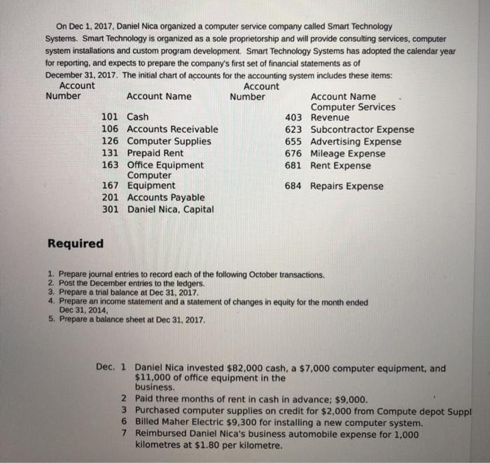  On Dec 1, 2017, Daniel Nica organized a computer service company