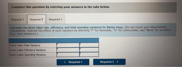 standard cost information follows: Standard Standard Price Standard Quantity (Rate) Unit Cost