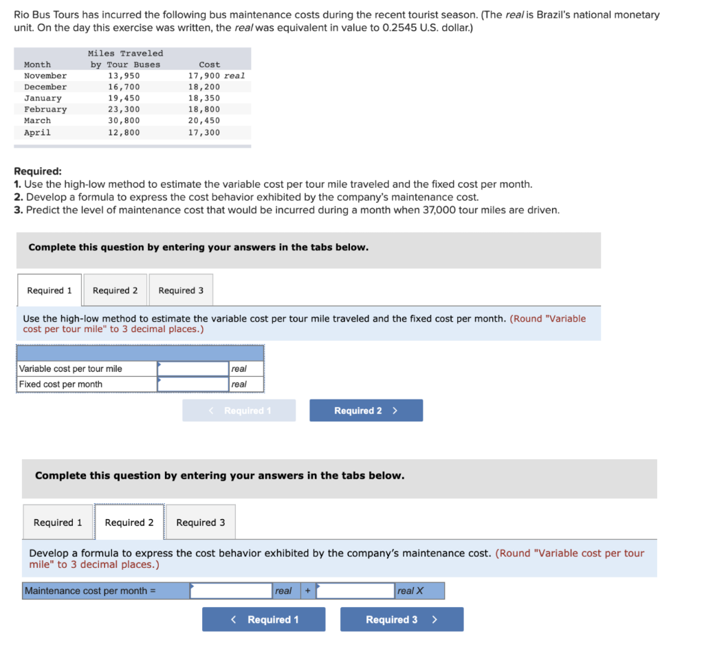 please be clear in each answer, thank you Rio Bus Tours has