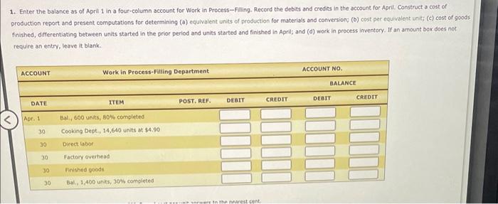 Production Reports Hearty Soup Co. uses a process cost system to record