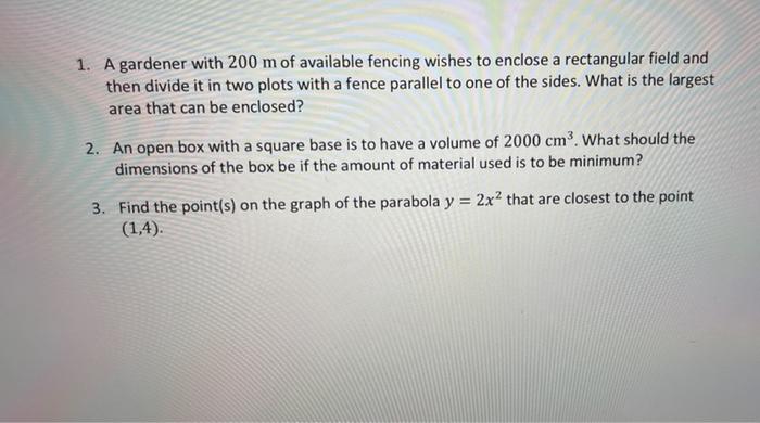 just need some help with this one please :) 1. A gardener