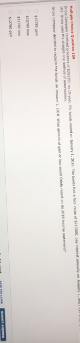 $202350 on 10-year, 5% bonds issued on January 1, 2016. The bonds