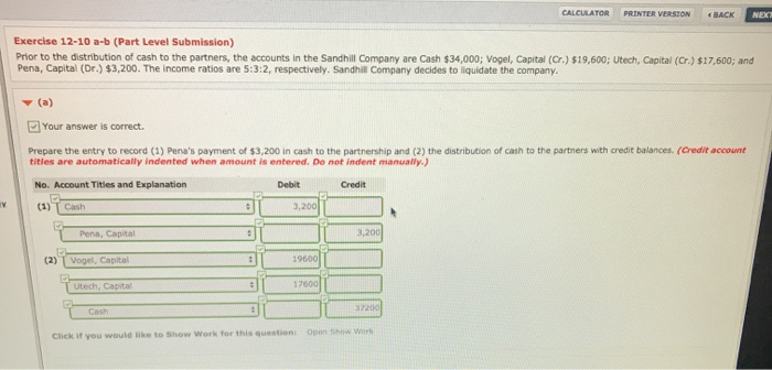  PRINTER VERSION CALCULATOR BACK NEXT Exercise 12-10 a-b (Part Level Submission)