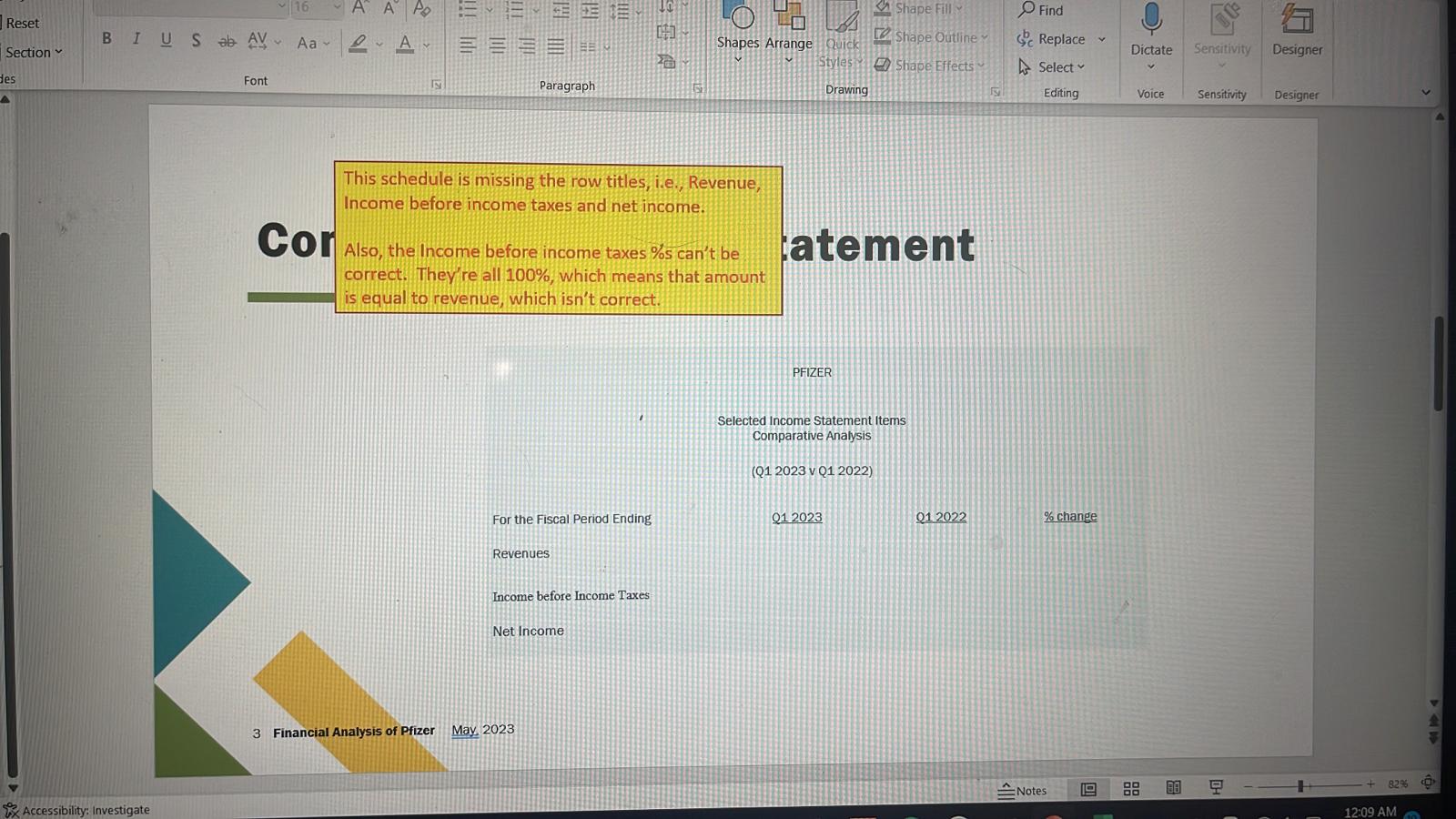 Part 3 - Income Statement Analysis Using the Income Statement analysis Excel