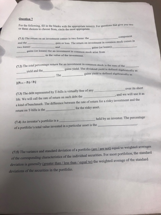 please answer the most you can Question 1 For the following, fill