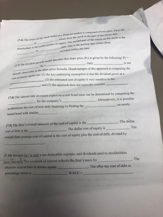 in the blanks with the appropriate term(s). For questions that give you
