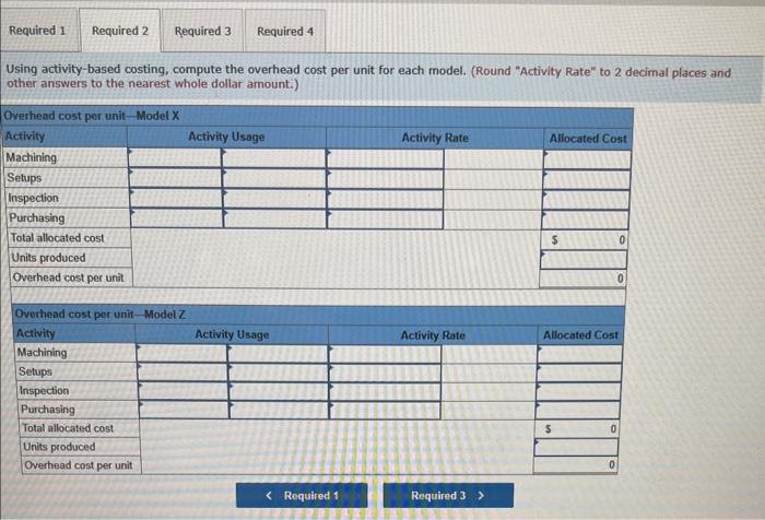 of air conditioners. The activities, costs, and cost drivers associated with the