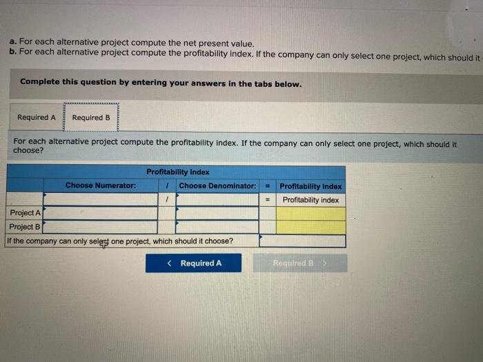 and EVA of $1) (Use appropriate factor(s) from the tables provided.) Project