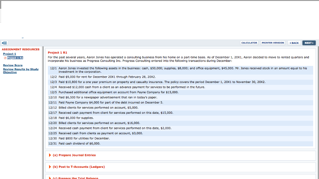 please answer only (l) Prepare Post-Closing Trial Balance CALCULATOR PRINTER VERSION