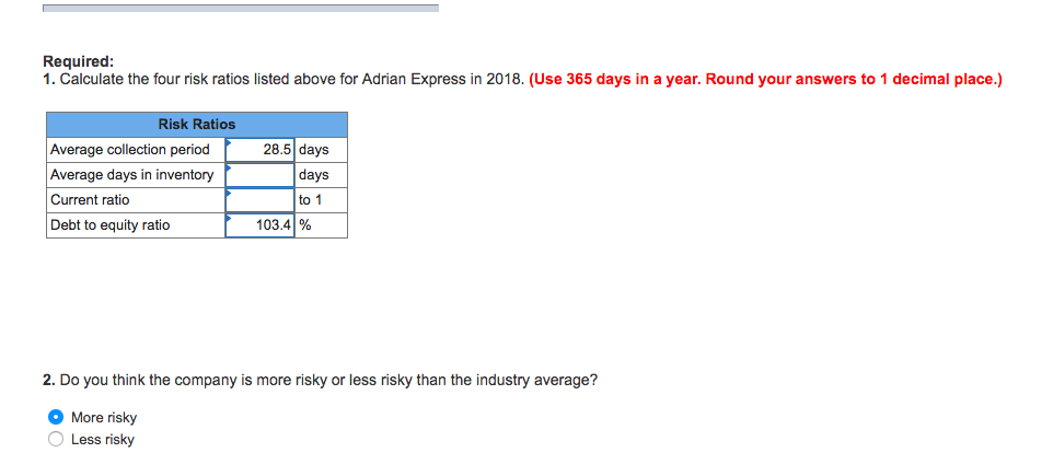 everything else is correct!!! The 2018 income statement of Adrian Express reports