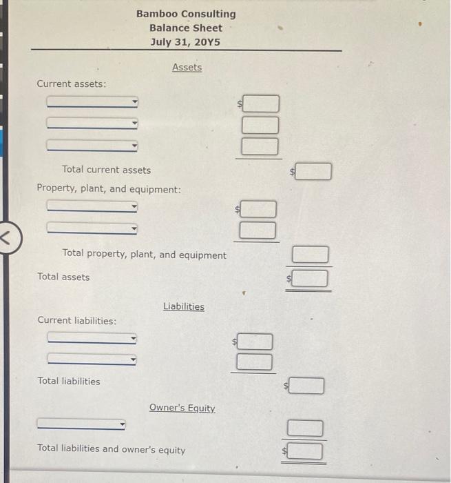 statement of owner's equity for Barnboo Consulting. Based on the preceding spreadsheet,