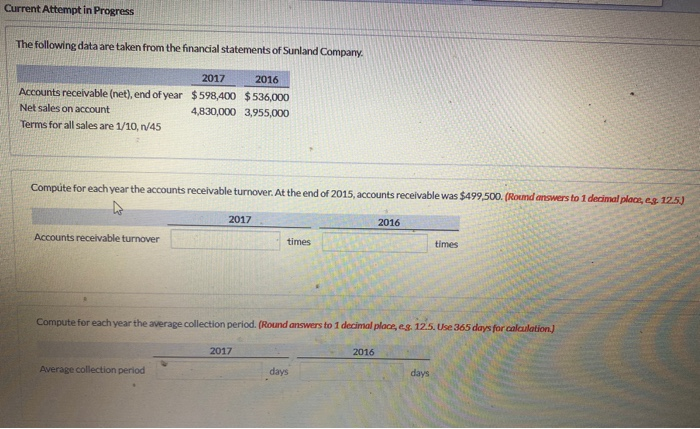  Current Attempt in Progress The following data are taken from the