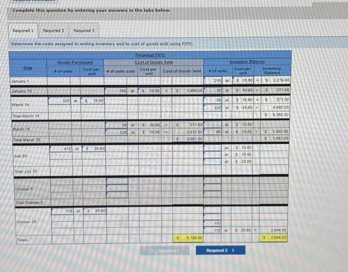 the following information for the Exercises 8-10 below. (Algo) [The following information