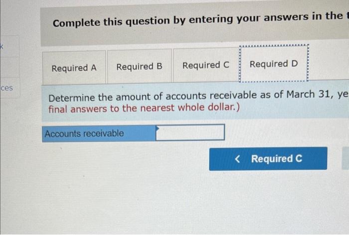 March. All sales are on account. Perez expects to collect 67 percent