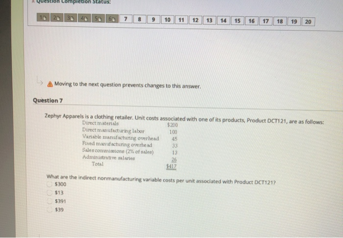  Completion Status: 20 31 40 50 60 7 8 9 10