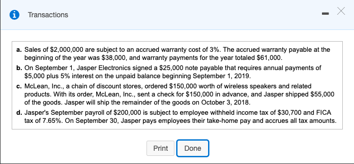 icon to view the transactions.) Requirement 1. Report these items on Jasper