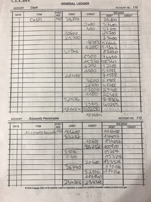  need POST REF. number 9. and B, 2 GENERAL LEDGER ACCOUNT