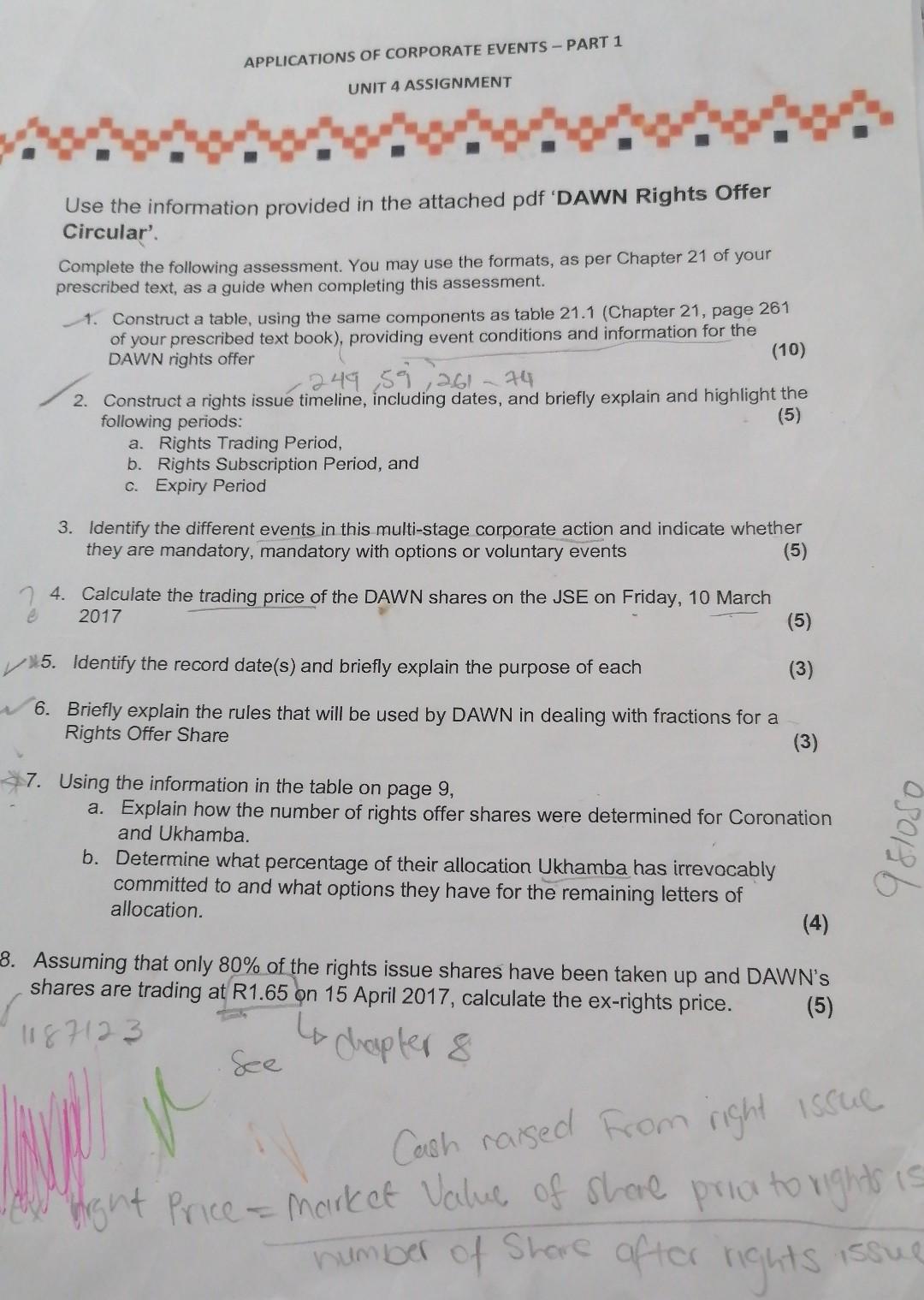 Please help me answer this assignment question. Application of corporate event