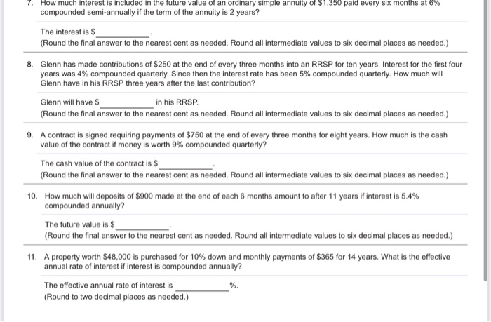  7. How much interest is included in the future value of