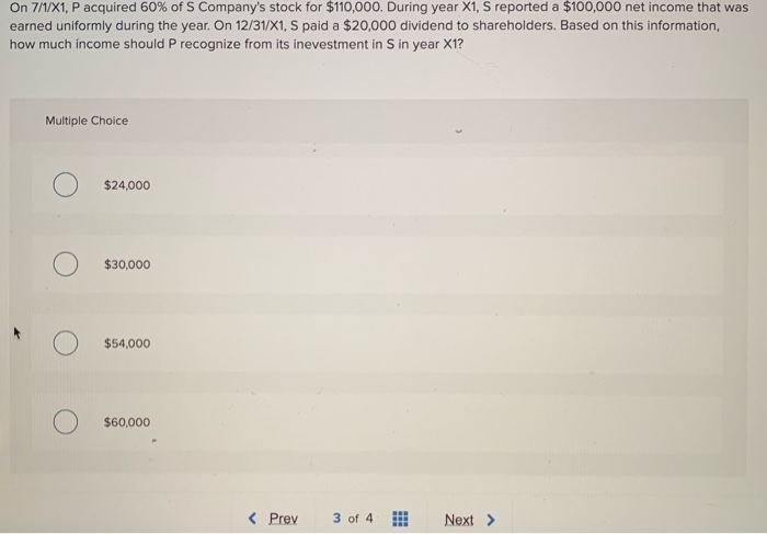using the AFS accounting method. On the acquisition date, S reported $50,000
