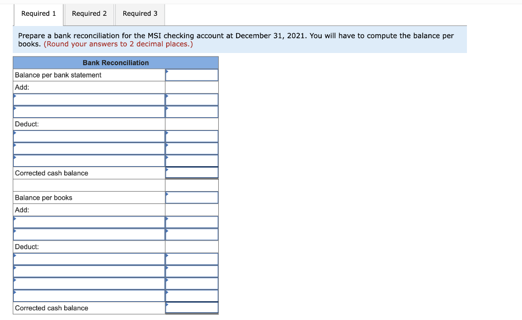 ABOVE** The bank statement for the checking account of Management Systems Inc.