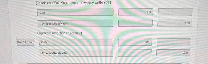 Past experience indicates that 6% of accounts receivable will eventually be uncollectible.