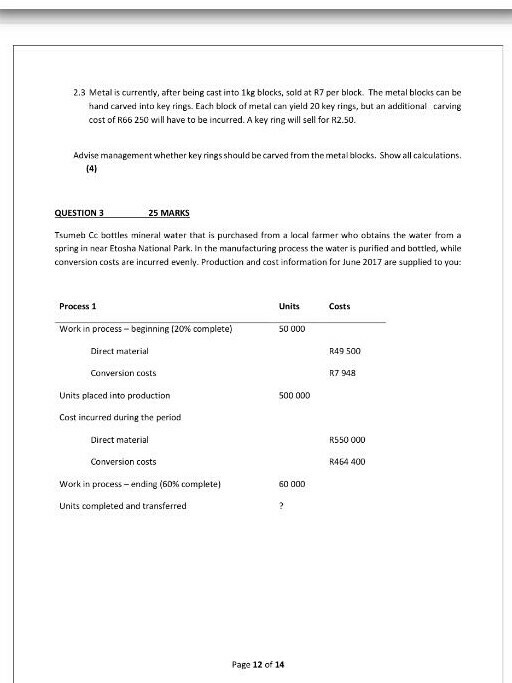 follows: Direct Labour Direct Material Production Overhead Production overhead 3 hours @