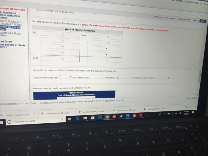 following data. Raw Materials Inventory Work in Process Inventory $5,450 Manufacturing Overhead