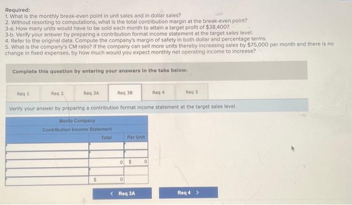 How many units would have to be sold each month to attain
