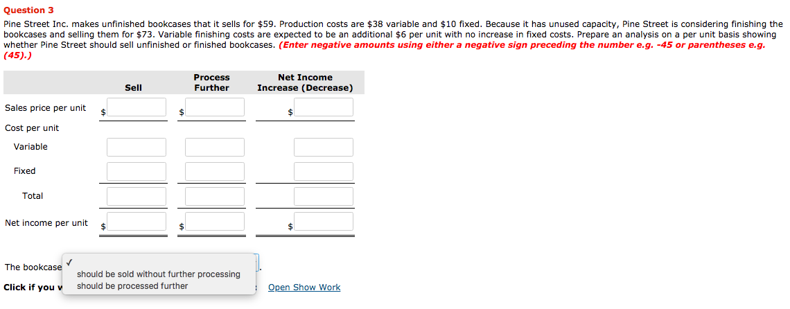 each. Bargain Electronics will incur special shipping costs of $3 per unit.