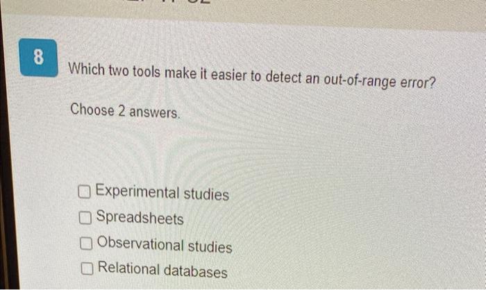  Which two tools make it easier to detect an out-of-range error?