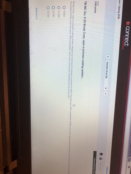  cam 1 Spring 2018 value 3.84 points TB MC Qu. 3-33